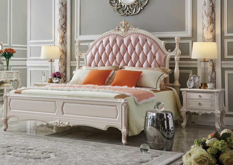Klassisches Bett Luxus Betten Chesterfield Möbel Barock Leder Schlafzimmer Hotel