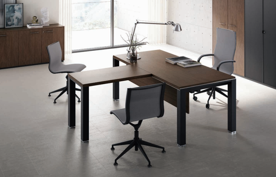 Schreibtisch Tisch mit Besprechungstisch Cheftisch Frezza Büro Einrichtung Möbel
