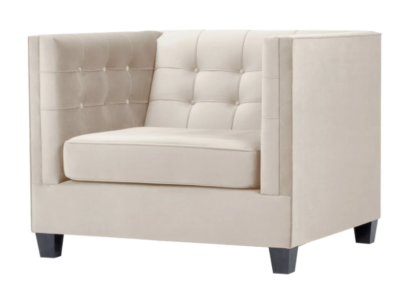 Sessel Modern Chesterfield Textil Stoff Weiß Kreative Loft Möbel Neu Wohnzimmer