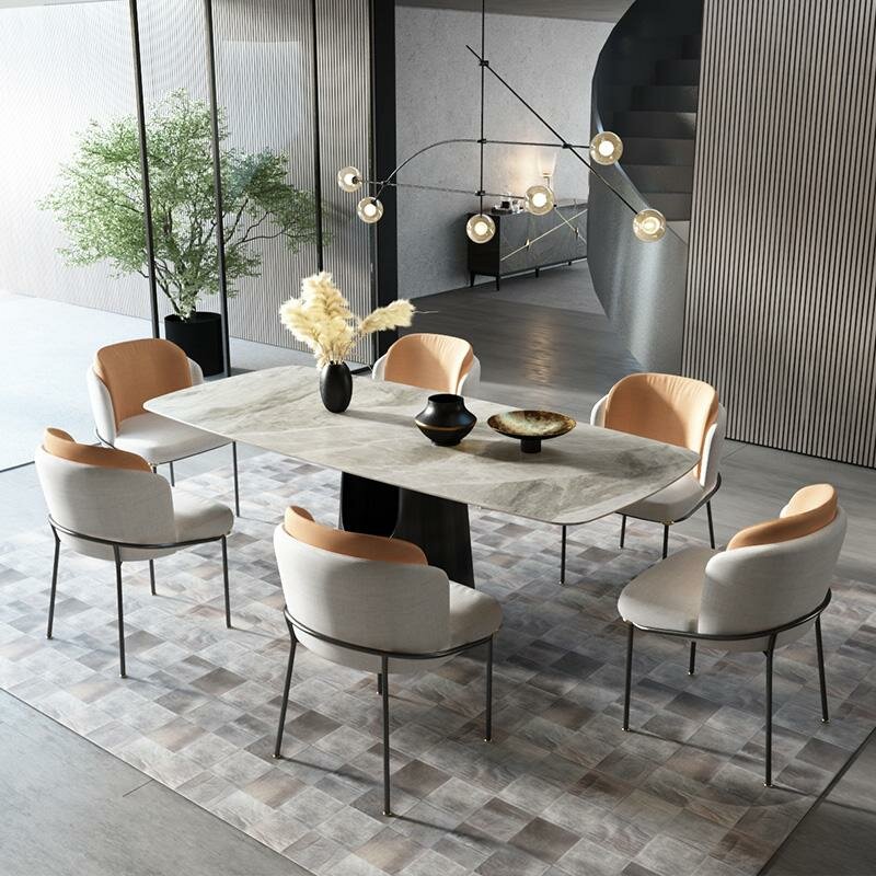 Esszimmer Marmor Tische Essgruppe Set Stuhl Gruppe Neu Tisch Design