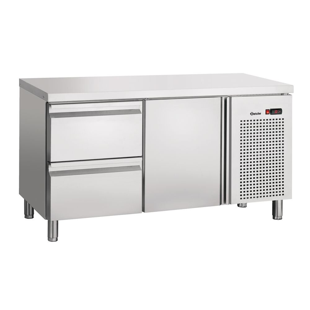 Kühltisch S2T1-150 Umluftkühltisch Maße: B 1342 x T 700 x H 850 mm 1 Tür