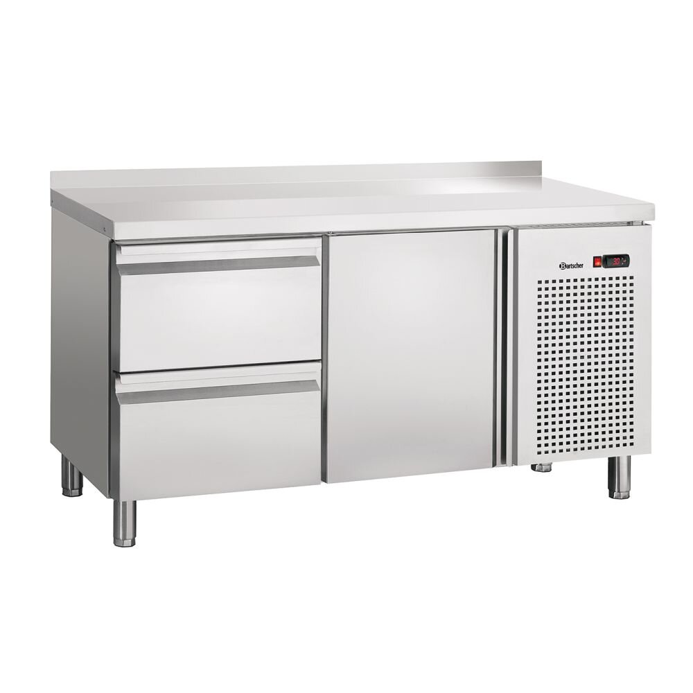 Kühltisch S2T1-150 MA Umluftkühltisch mit Aufkantung 50 mm Maße: B 1342 x T 700 x H 850 mm 1 Tür