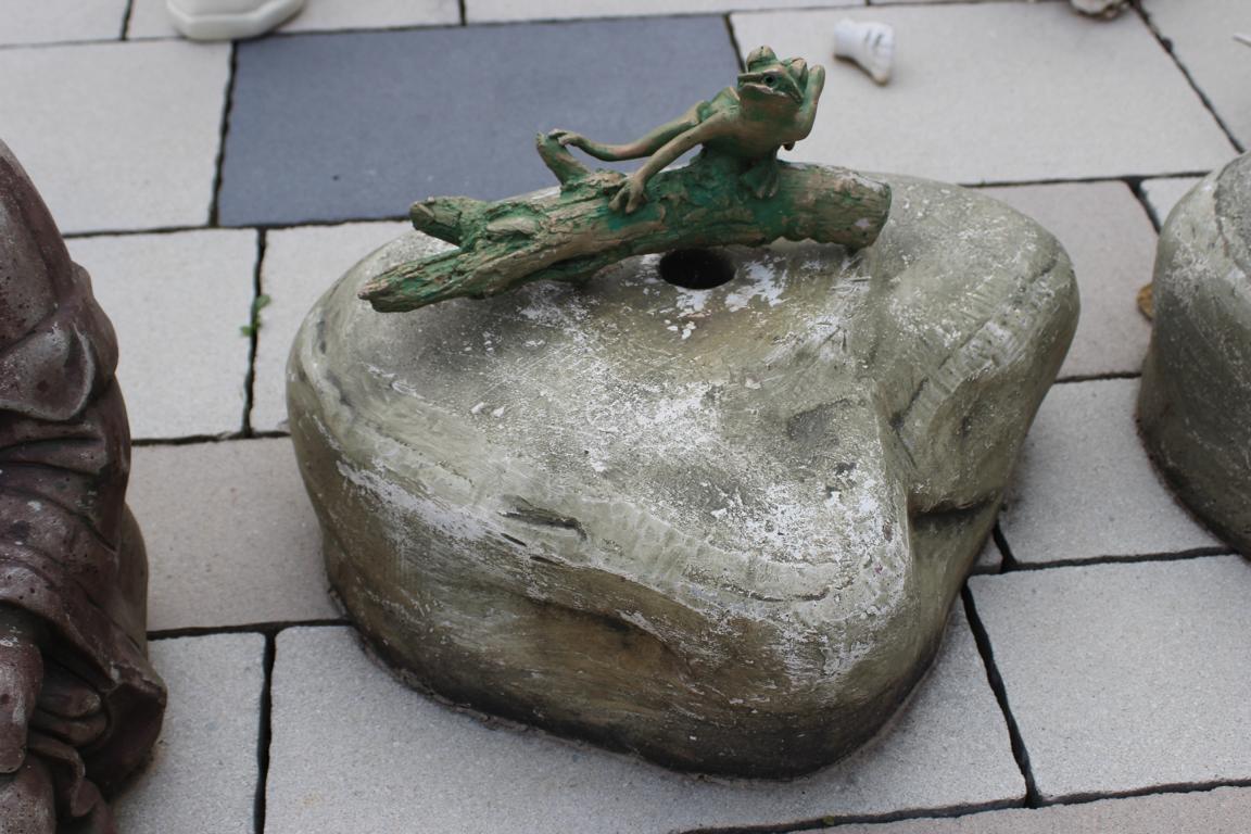 Garten Dekoration Frosch Terrasse Stein Figuren Figur Deko Skulptur Sofort