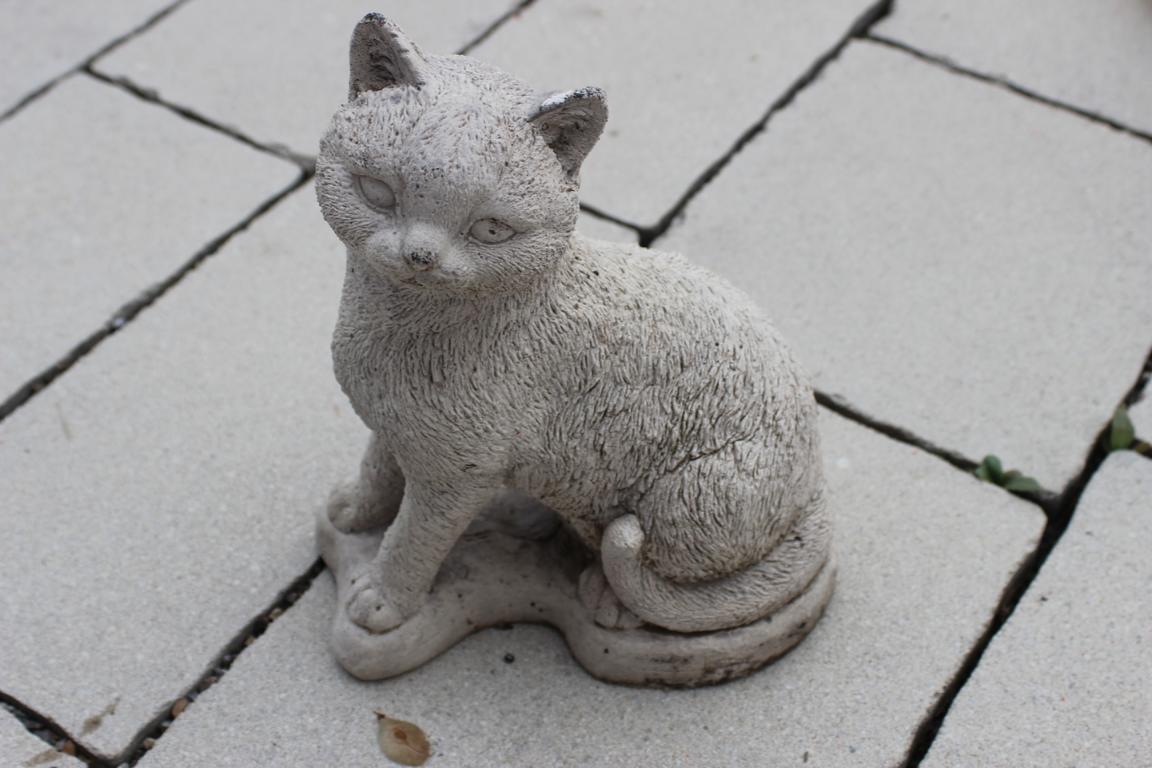 Katze Figur Garten Statue Skulptur Figuren Skulpturen Katzen Dekoration Sofort