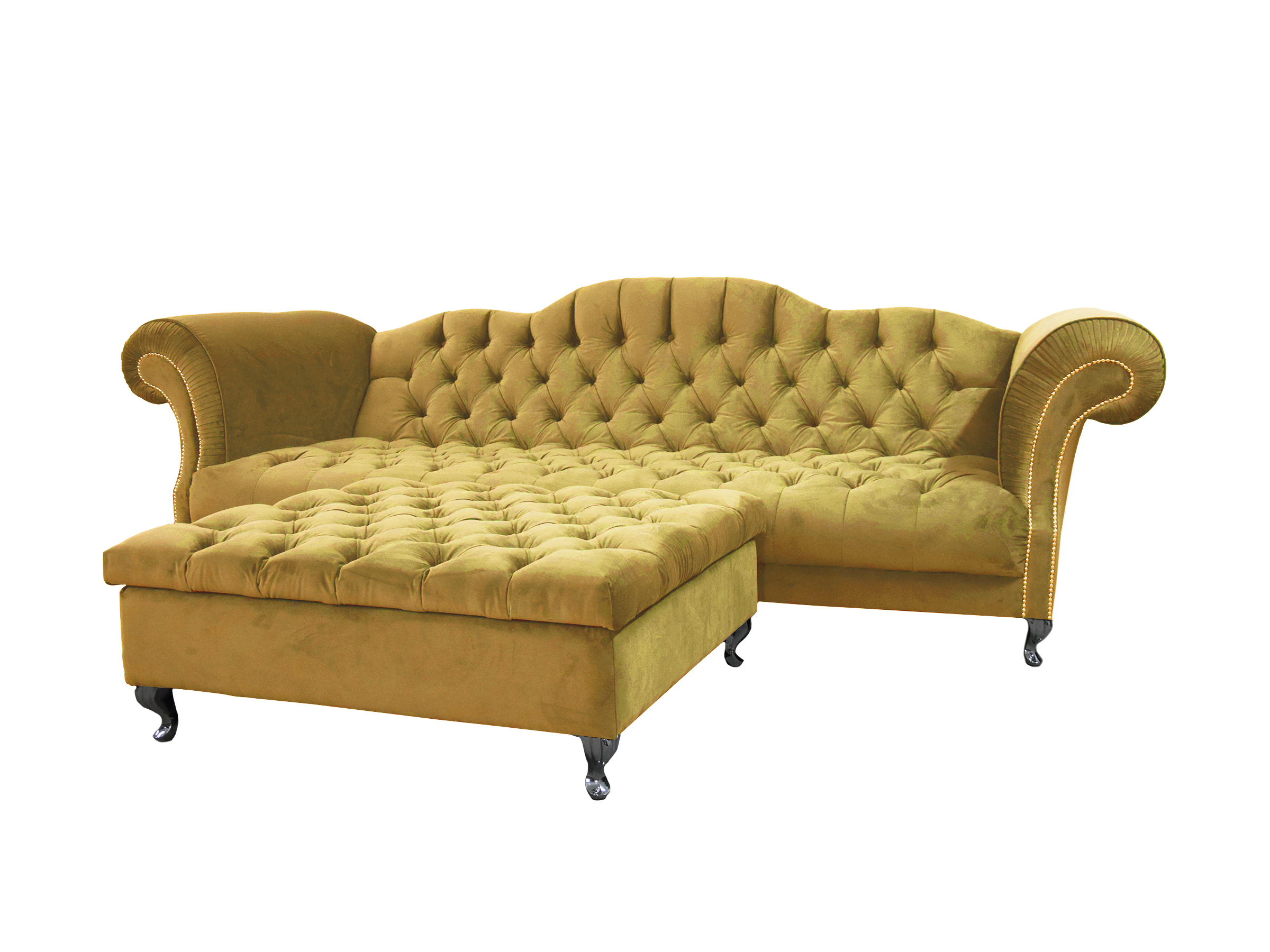 Chesterfield Sofa 2 Sitzer Designer Couchen Sofas Garnitur Couch Gold Neu Sofort