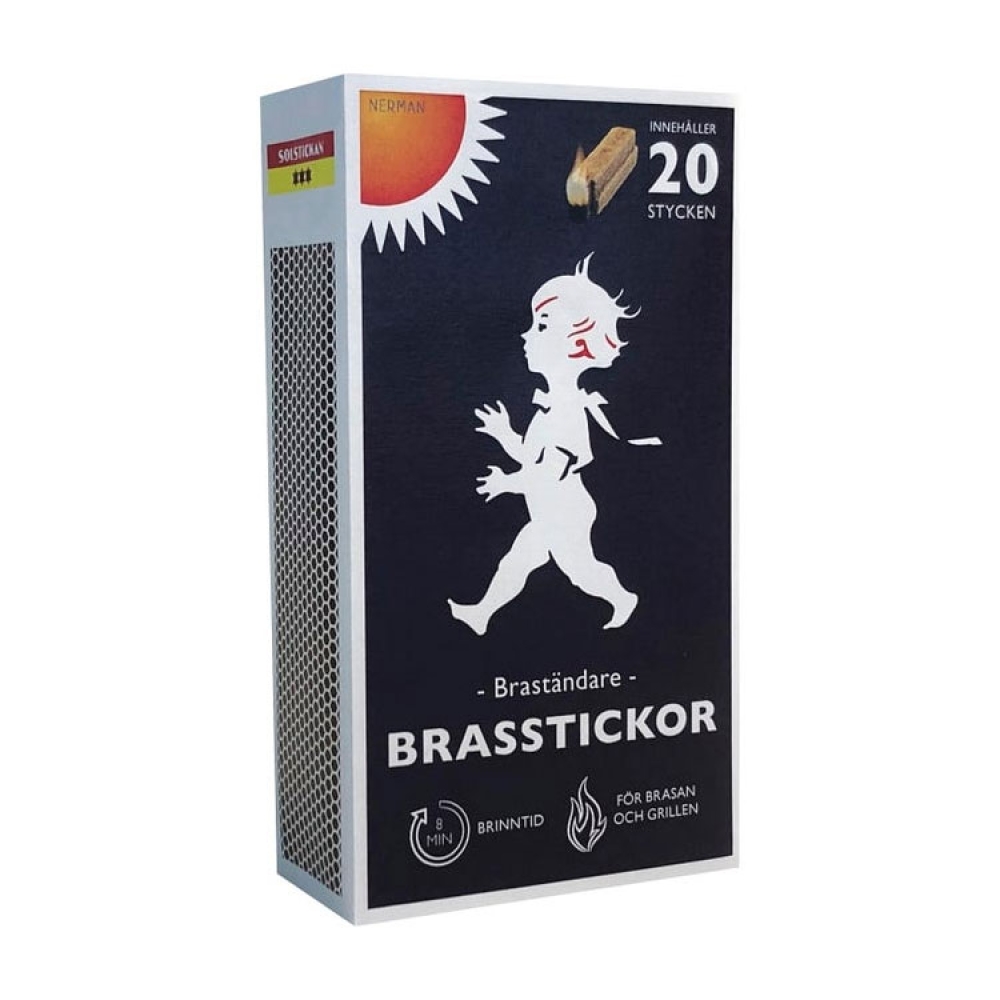 Solstickan Brasstickor – schwedische Kaminanzünder