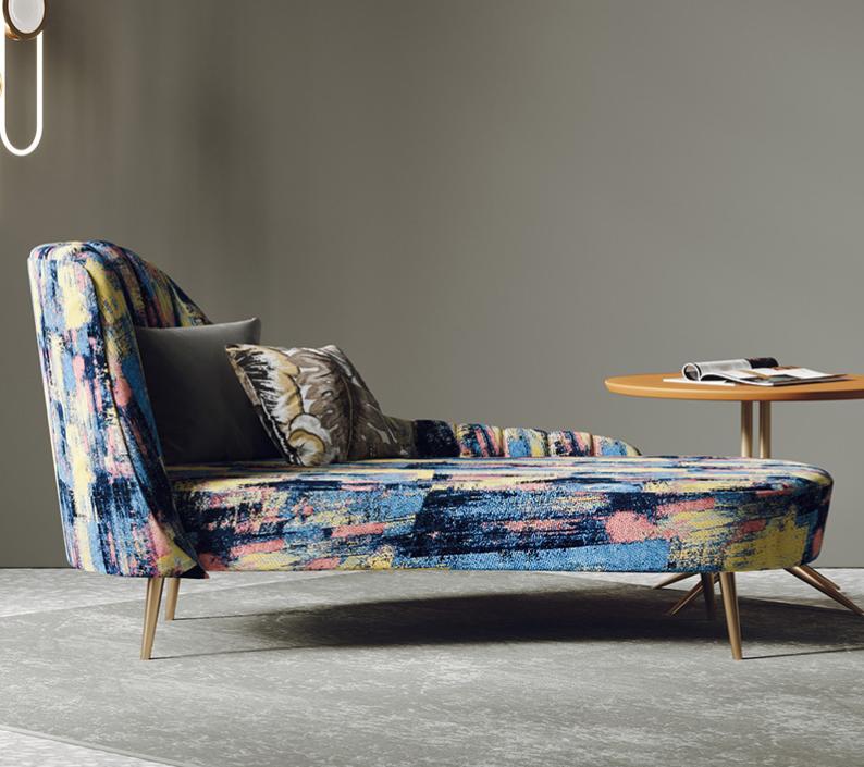 Chaiselounge Polster Textil Modern Relax Sitz Luxus Möbel Wohnlandschaft
