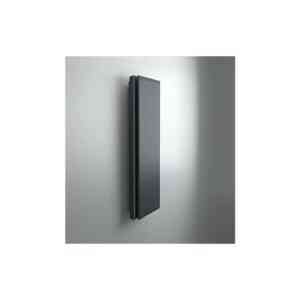 Vertikaler elektrischer Heizkörper 180 x 45 cm Anthrazit Radialight icon ICO20111 matt-schwarz - matt-schwarz
