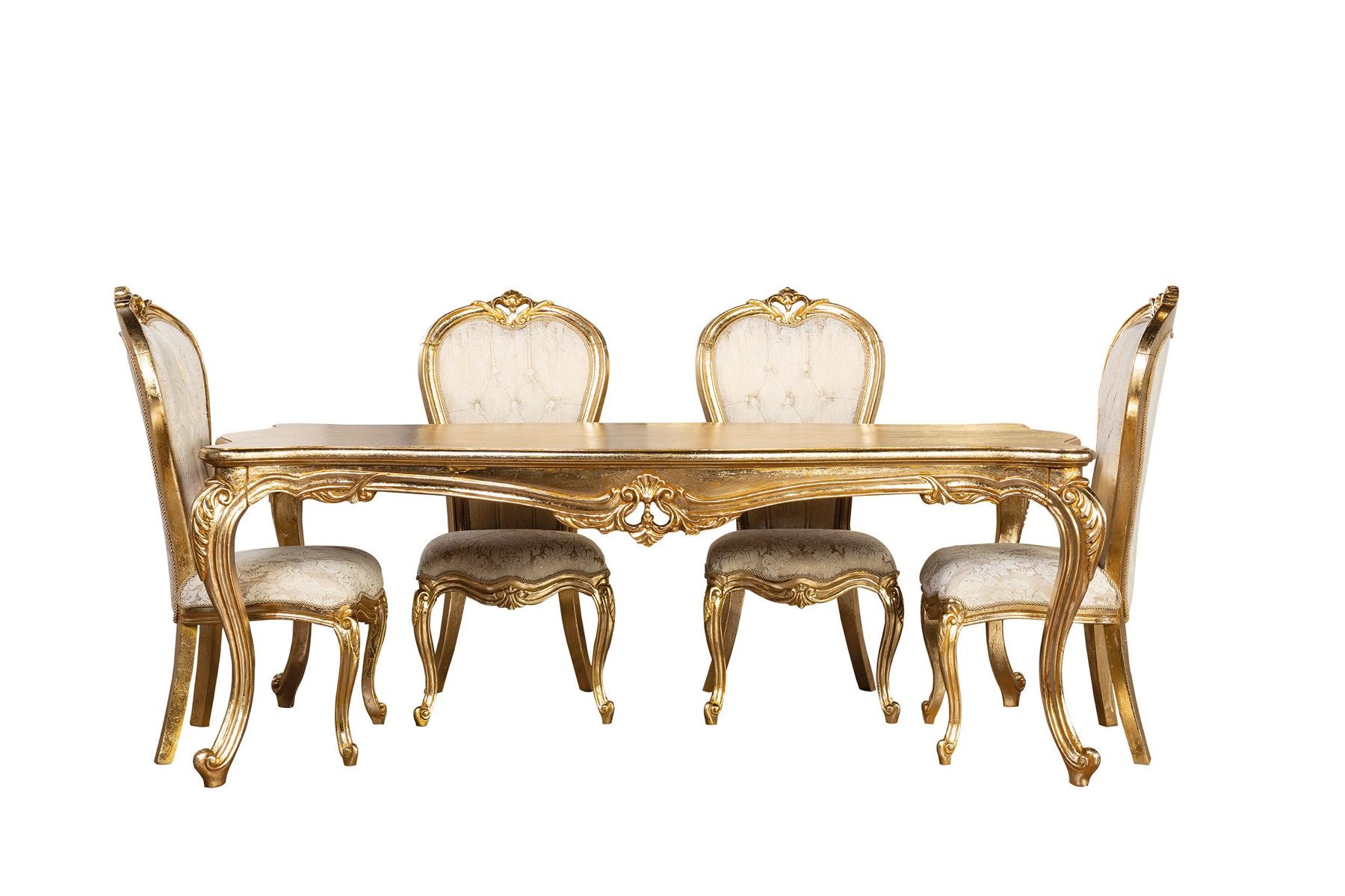 Luxus Esstisch Esszimmer Tisch Gold Tische Esstische Möbel Klassischer Stil Neu