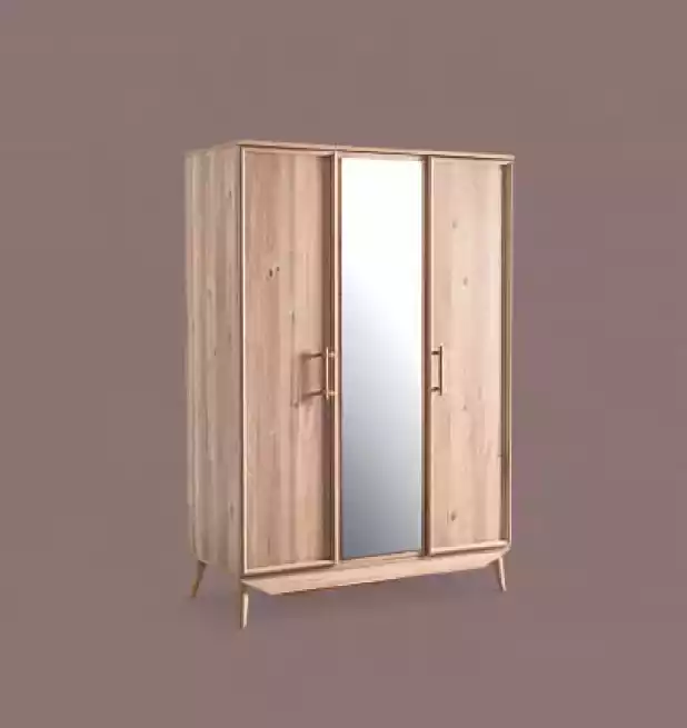 Kleiderschrank Holzschrank braun Schlafzimmer Möbel Garderobe Schrank
