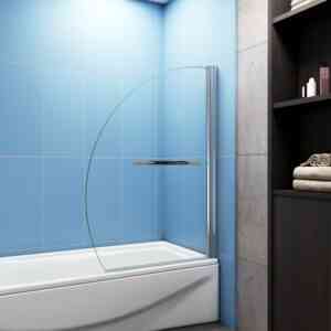 100X150cm Badewannenaufsatz Badewanne 8mm Nano-Glas Duschwand Duschabtrennung B-D2H Duschtür Dusche - Transparent