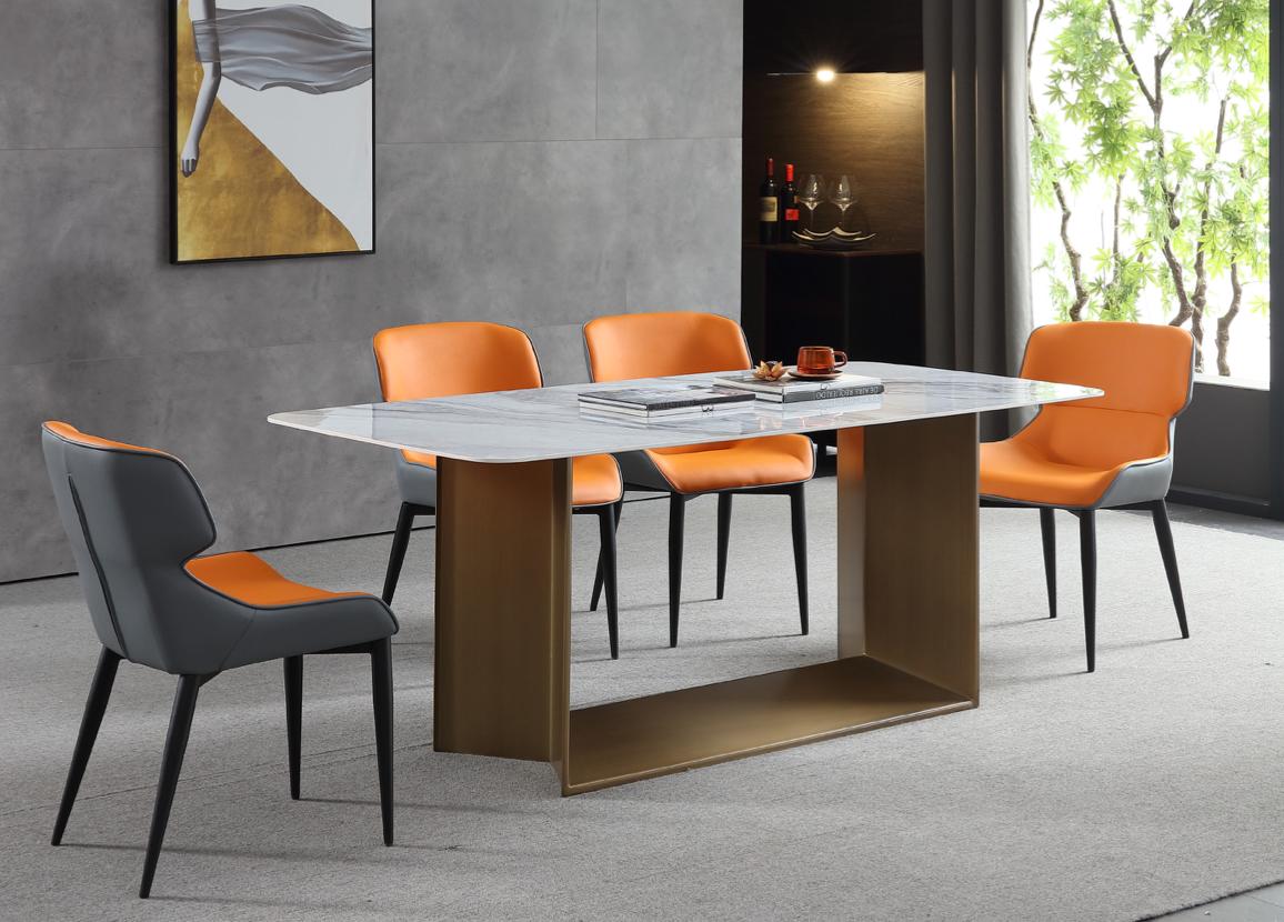 Luxus Tische Esstisch Edelstahl Möbel Säule Tisch Marmor Stil Esstische Metall