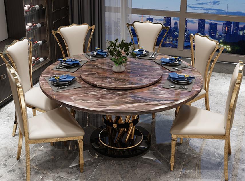 Marmor Stil Küche Moderner Esstisch Tisch Tische Esszimmer Luxus Möbel Design