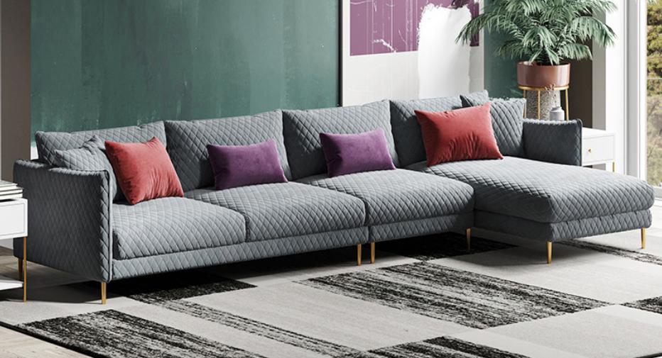 Textil Modern Relax Sitz Luxus Möbel Wohnlandschaft Ecksofa L-form Polster Sofa