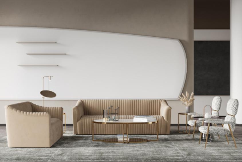 Sofagarnitur 3+1 Sitzer Wohnlandschaft Relax Samt Sitz Design Couch Lounge Neu