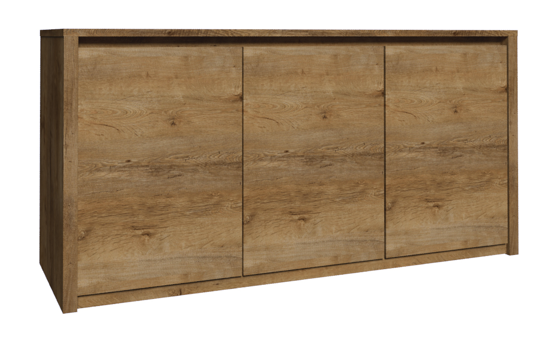Moderne Holz Kommode Sideboard Kommoden Wohnzimmerschrank 130cm XL Low Boards