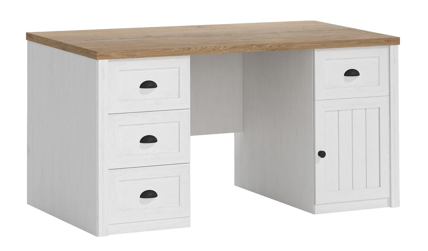 Schreibtisch Holz Holztisch Massiver Tisch Büromöbel Landhaus Büro Möbel Tische
