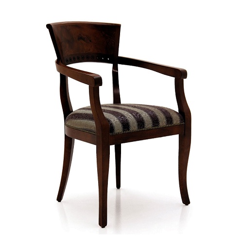 Stuhl mit Armlehne Esszimmerstuhl Holz Neu Esszimmer Stühle Design Sessel Déco