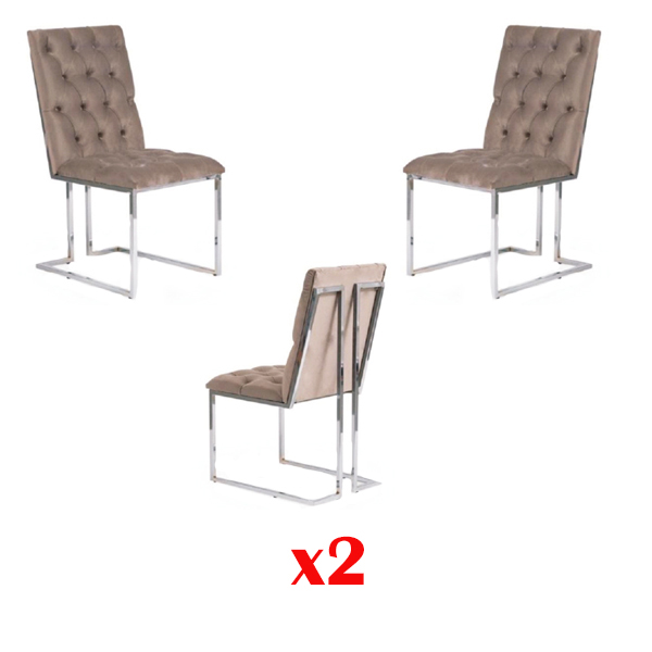 Esszimmer Stühle Textil Set 2x Stuhl Designer Holz Stoff Polster Lehn