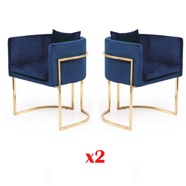 Stuhl 2x Ess Zimmer Stühle Sessel Edelstahl Design Möbel Metall Stahl