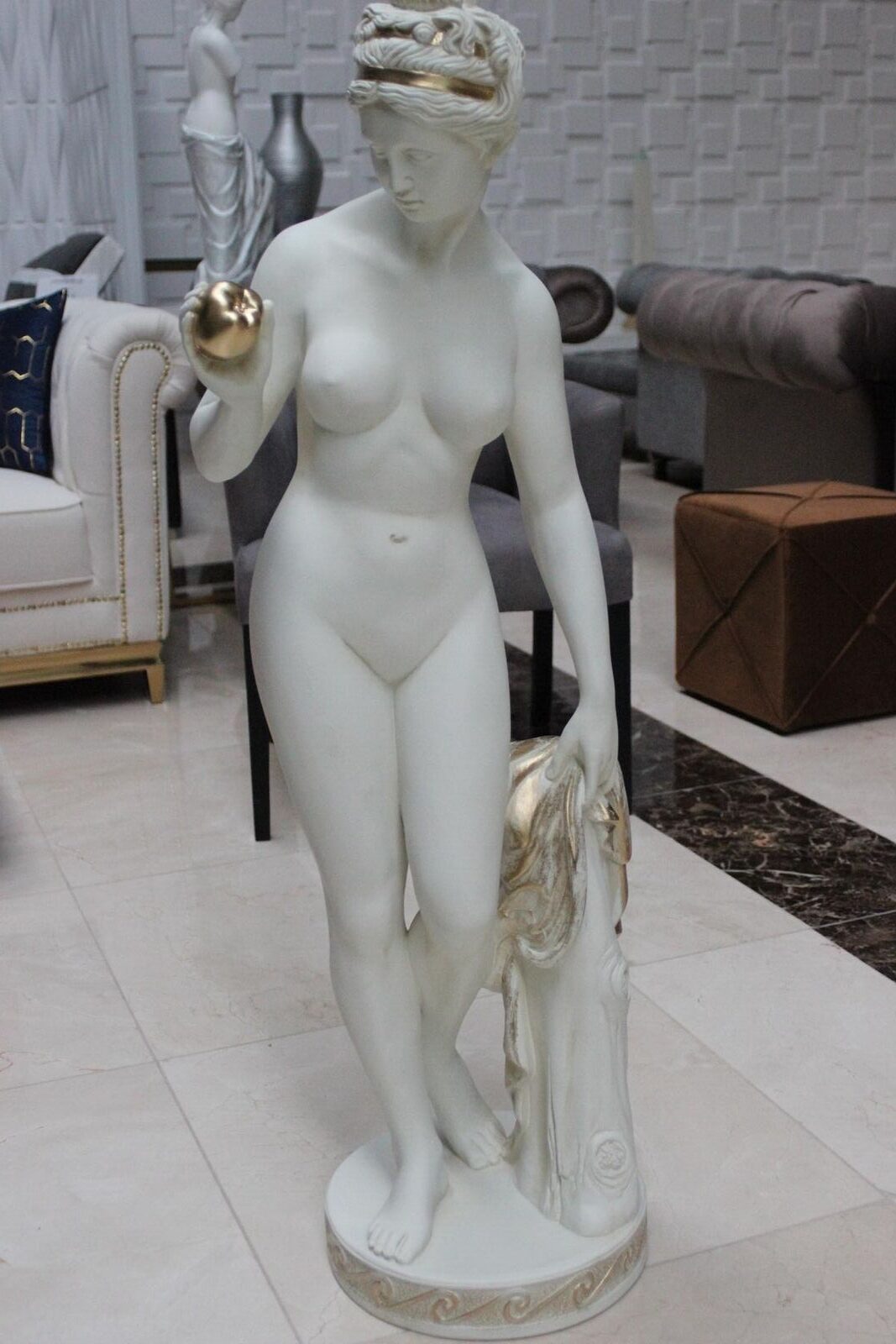 Eva mit Apfel Figur Statue Antik Stil Skulpturen Statuen Figuren Sofort