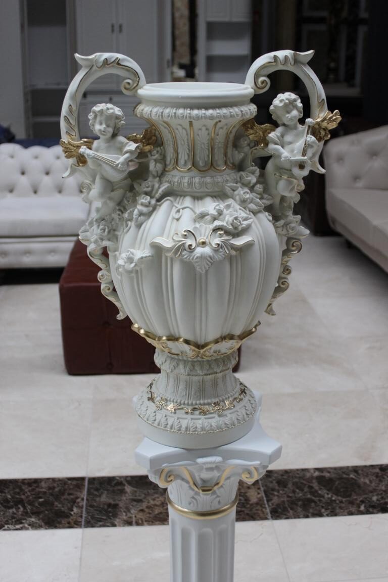 Klassische Vase mit Engeln Griechische Vase Lieferung neue Vasen sofort