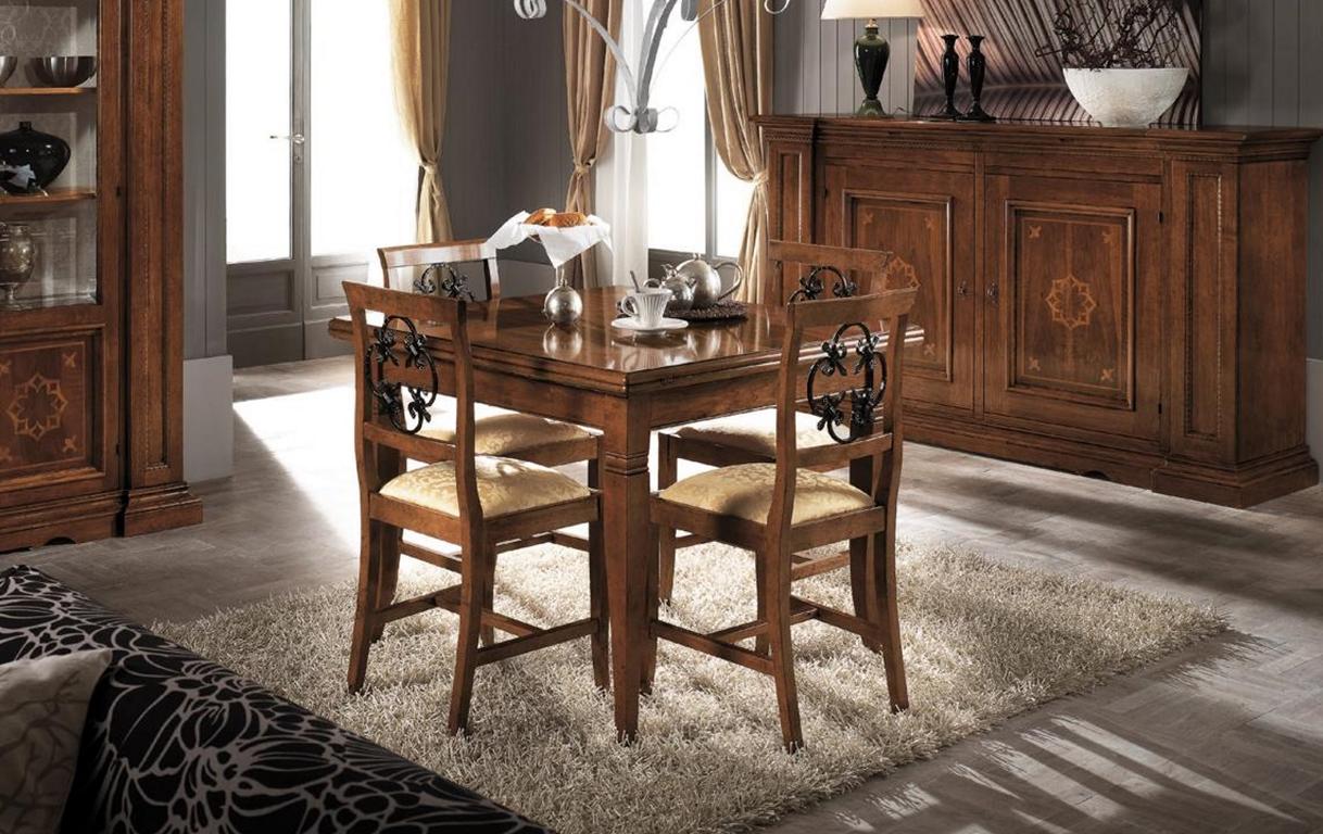 Italienische Esstische Tisch Holz Möbel Esstisch Antik Stil Massivholz