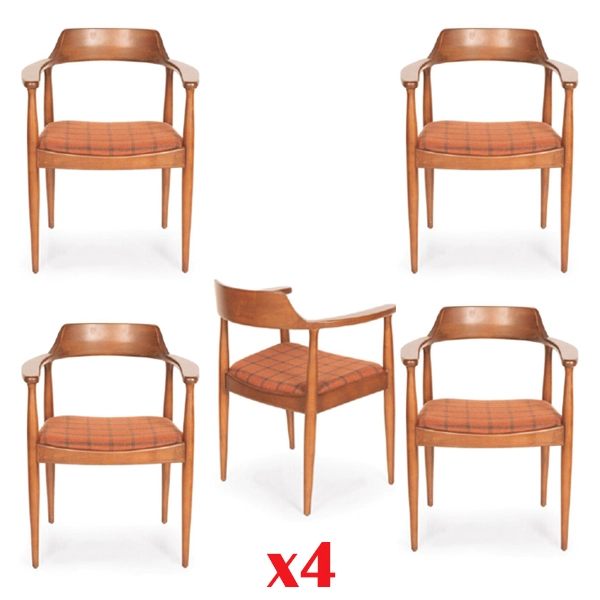 Esszimmer Gruppe Stuhl Garnitur 4x Stühle Sitz Polster Massiv Holz