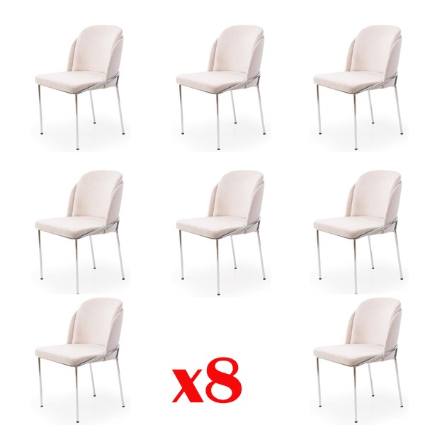 italienischer Stil Luxus Möbel Stuhl Set 8X Stühle Esszimmer Garnitur