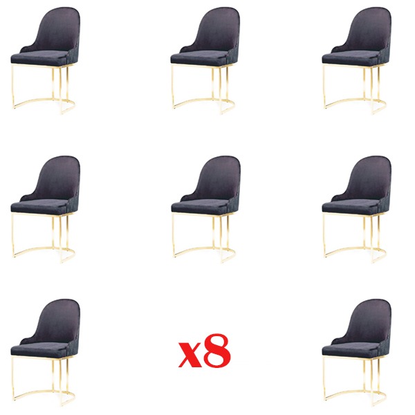 Garnitur Sessel 8 Stühle Polster Design Veranda Küchen Sitz Esszimmer