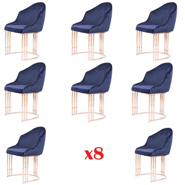 Garnitur Sessel Lounge Küche 8x Design Polster Sitz Stühle Stuhl Set