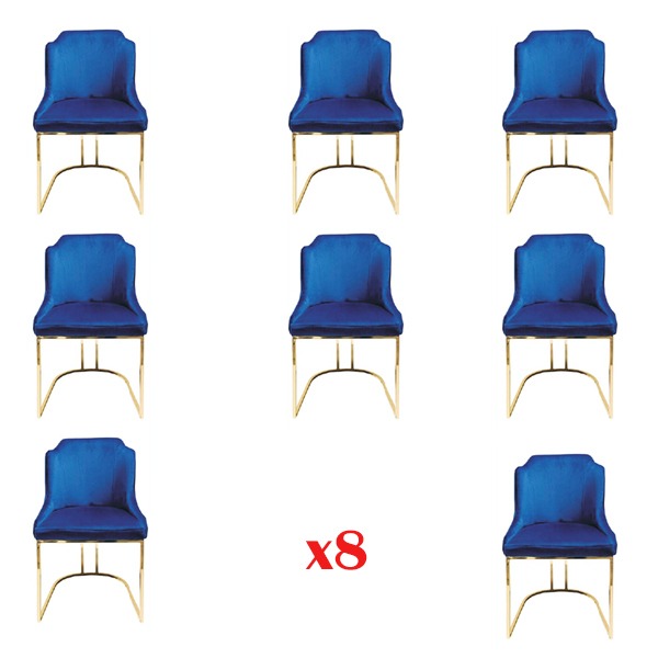Design Stuhlset Gruppe Polsterung Textil 8 Stühle Möbel Luxus Garnitur