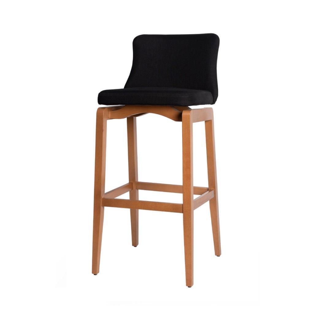 Barhocker Stühle Design Stuhl Tresen Sessel Bar Stoff Lehnstuhl Luxus Polster