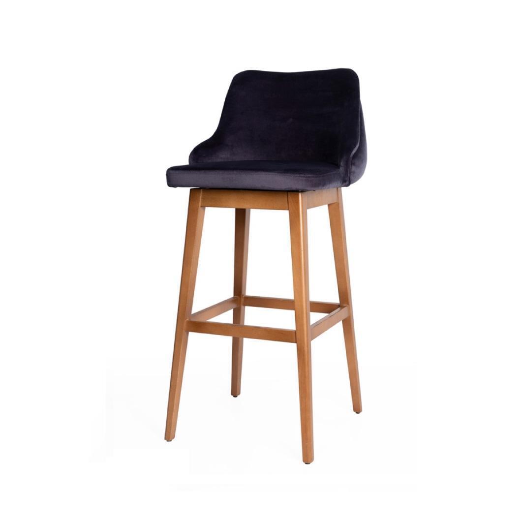 Design Barhocker Stühle Stuhl Tresen Sessel Bar Stoff Lehnstuhl Luxus Polster