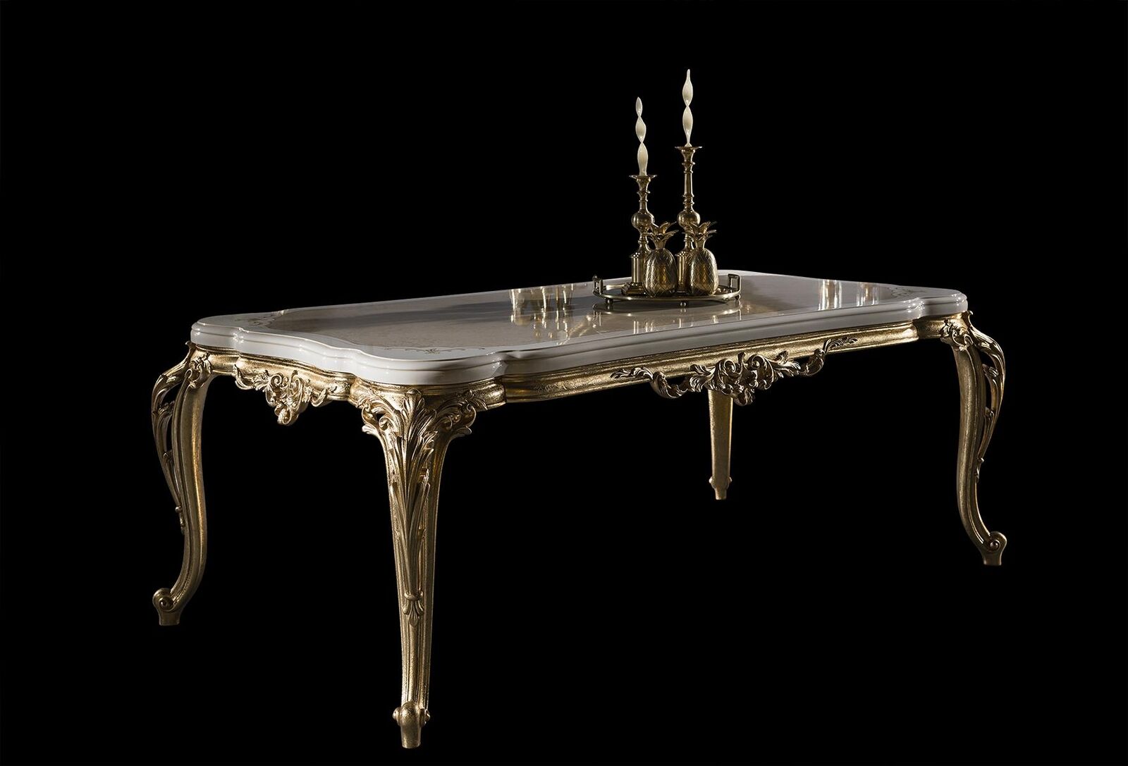 Luxus Esstisch Eleganter Tisch klassische Esszimmer Tische Möbel Gold