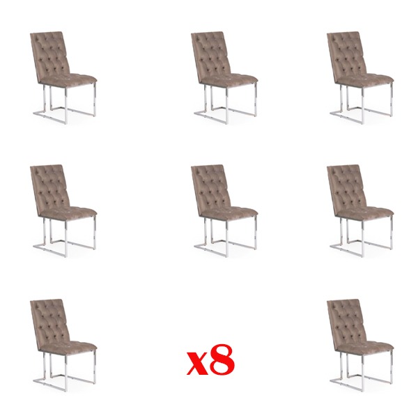 Set 8 Sessel Stuhl Designer Holz Textil Polster Stühle Esszimmer