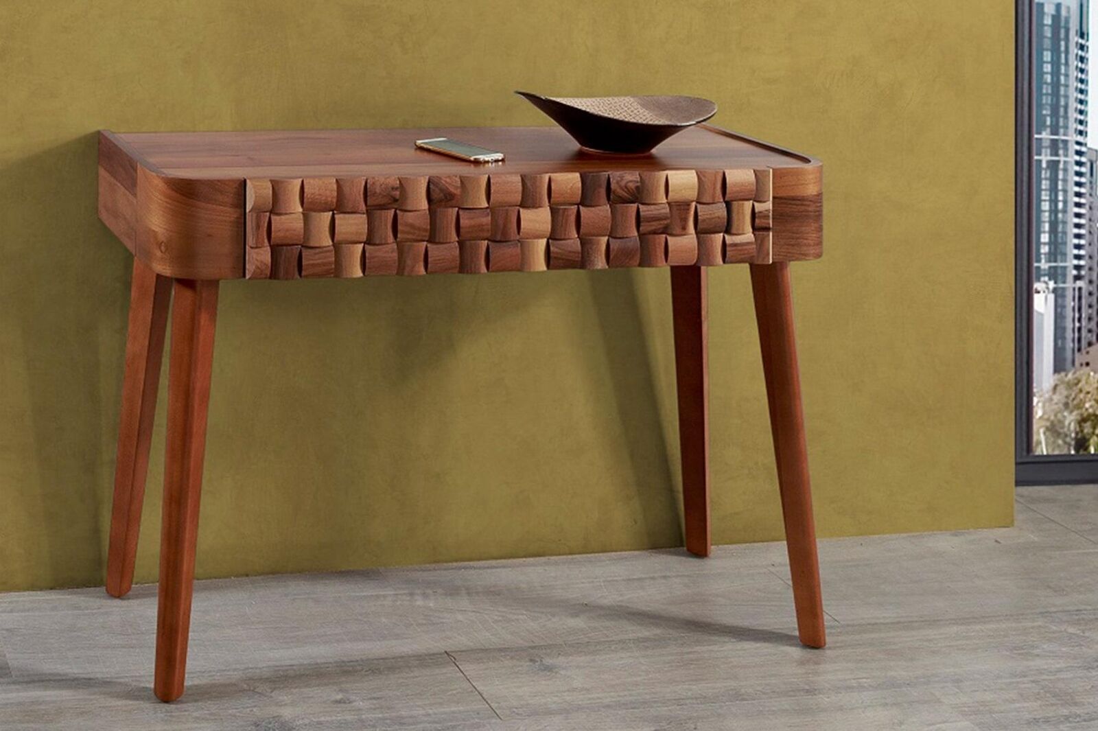 Konsolentisch Möbel Stil Konsole Schmink Tisch Italienischer Stil Braun Kommoden