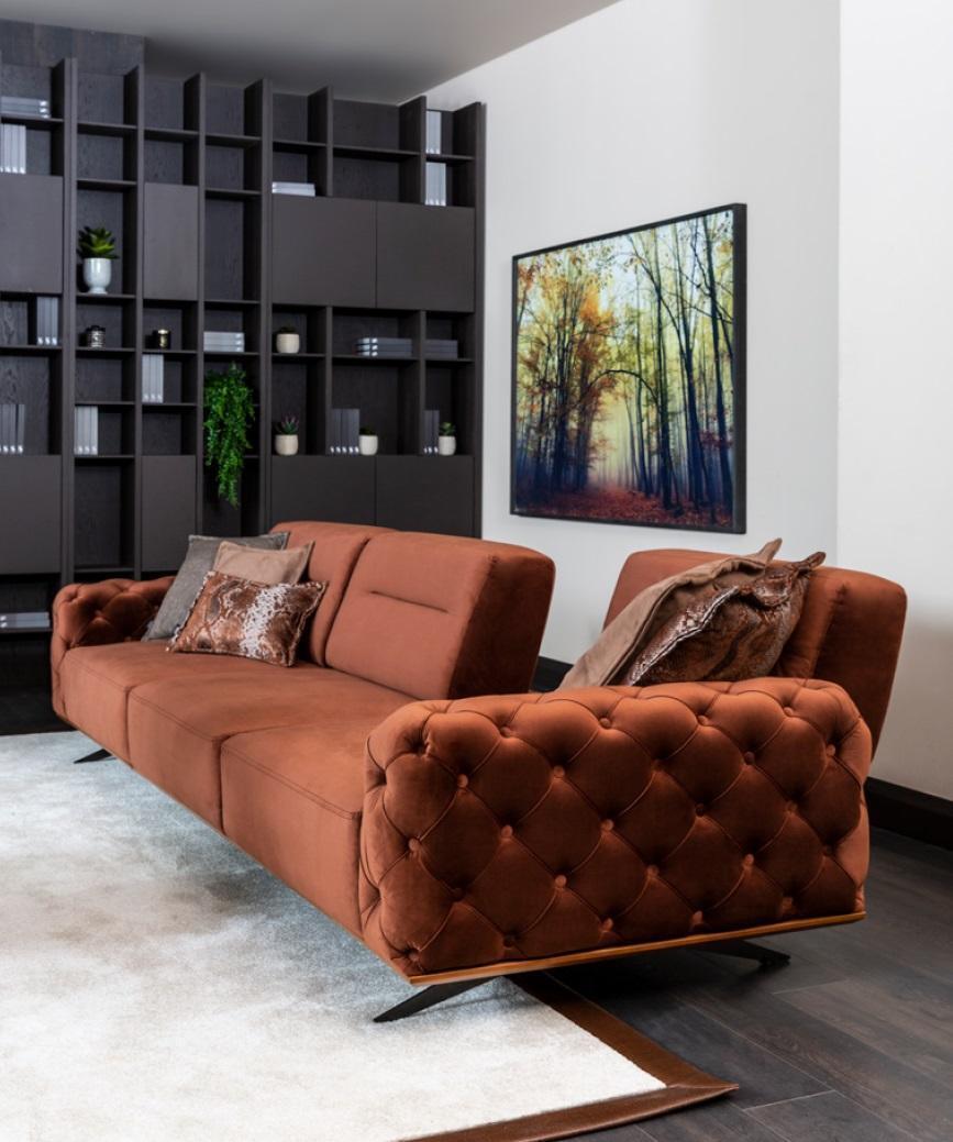 Multifunktion Viersitzer Couch Sofa Verstellbar Terrakotta Sofas Couchen Polster