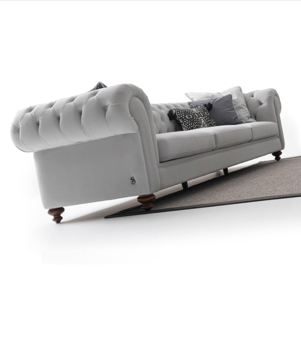 Chesterfield 4 Sitzer Couch Sitz Textil Stoff Leder Couchen Sofas Sofa Polster