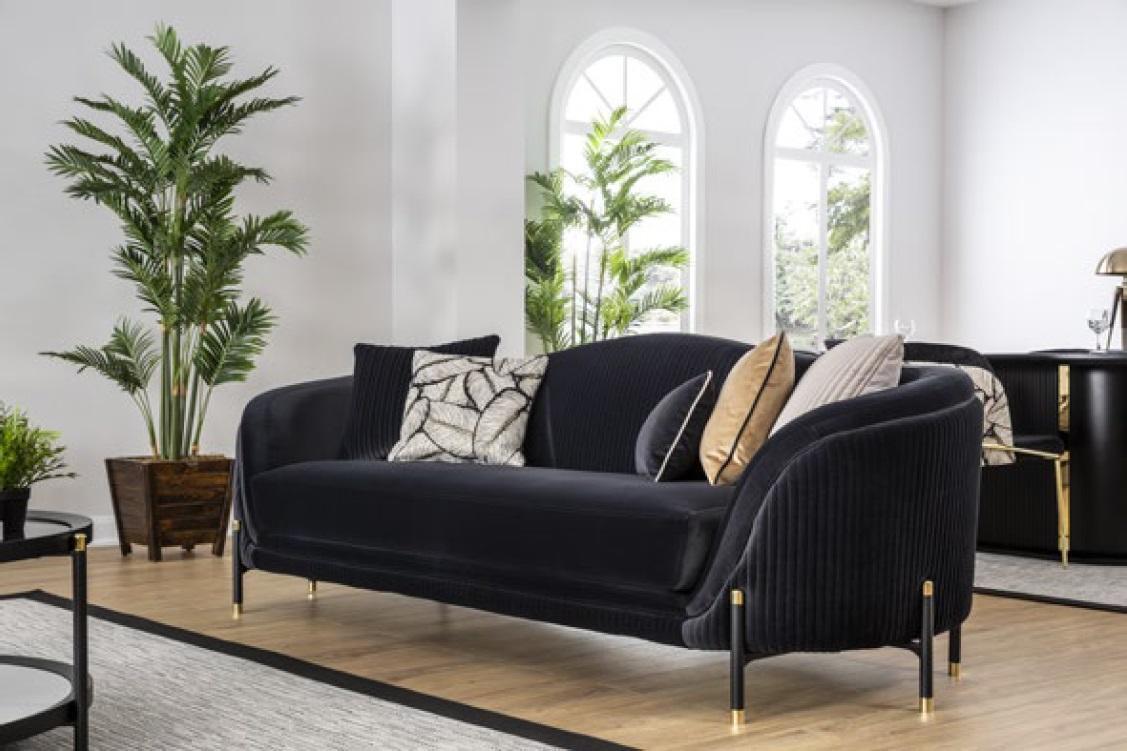 Luxus Sofa 2-Sitzer Stoff Wohnzimmer Modernes Design Sofas Polster Couchen Neu