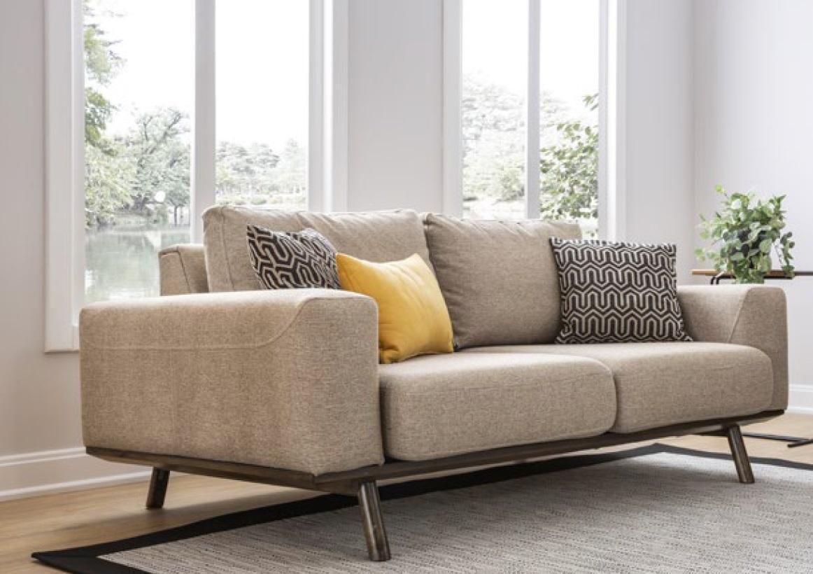 Sofa 2 Sitzer Design Polster Moderne Polster Sofas Textil Couch Möbel
