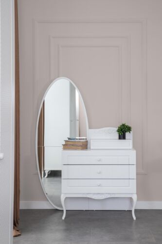 Kommode mit Spiegel Jugendzimmer Möbel Design Neu Holz Weiße Farbe