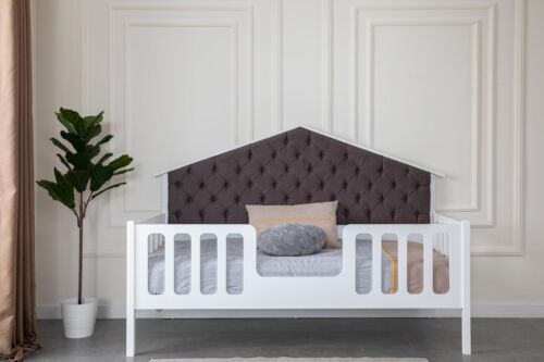 Design Luxus Kinderbett Holz Betten Kinderzimmer Babybett Weiß Neu