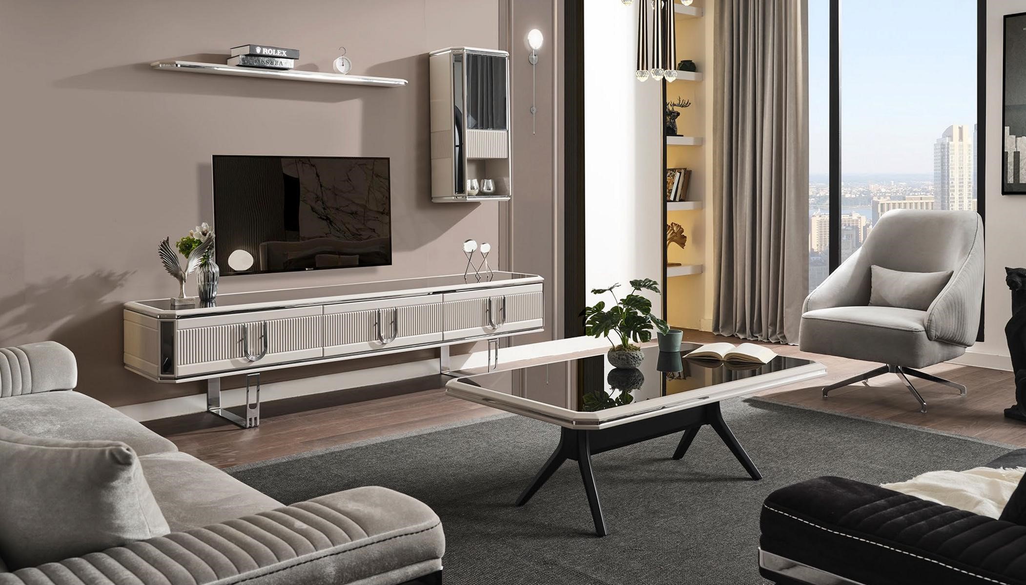 Luxus tv Ständer rtv sideboard Couchtisch Wohnwand Wohnzimmer Holz Regal
