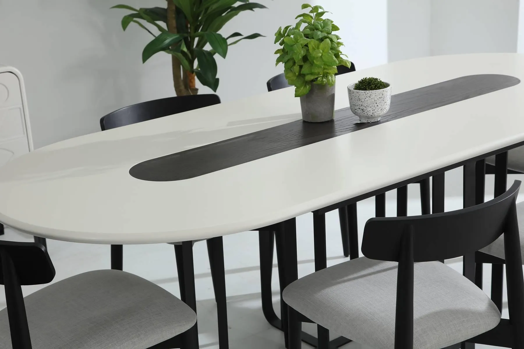 Esstisch Tisch Esszimmer Essecke Esszimmertisch Holz Modern Weiß Oval