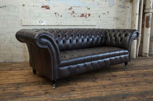 3 Sitzer Chesterfield Polster Sofas Design Luxus Sofa Leder 100% Leder Sofort