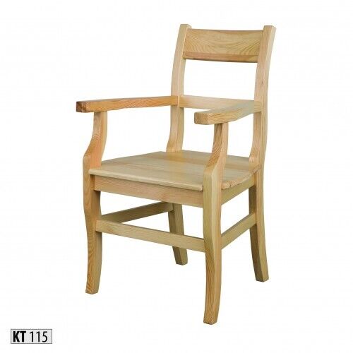 Stuhl mit Armlehne Küchenstuhl Stuhl Massivholz Kiefernholz handgefertigt Sofort