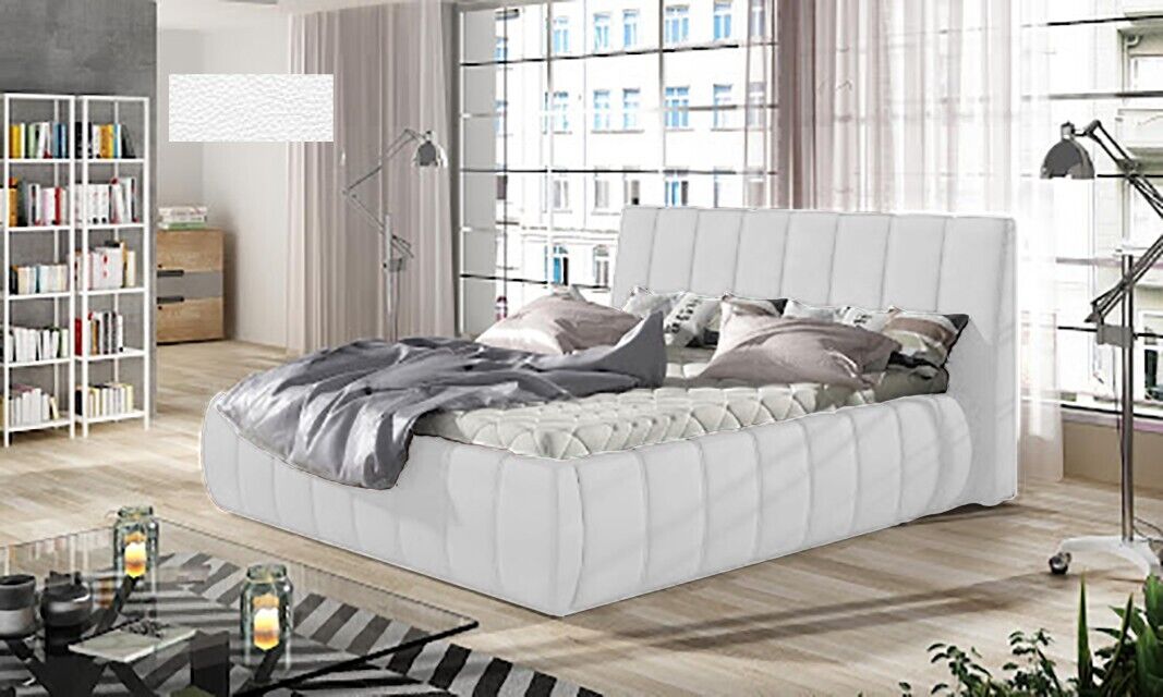 Schlafzimmer Betten Kunstleder Luxus Bett Bettkasten 180 x 200 cm Sofort