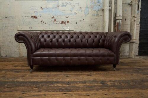 Polster Sofa Design Klassische Sofas 3 Sitzer Chesterfield 100% Leder Sofort