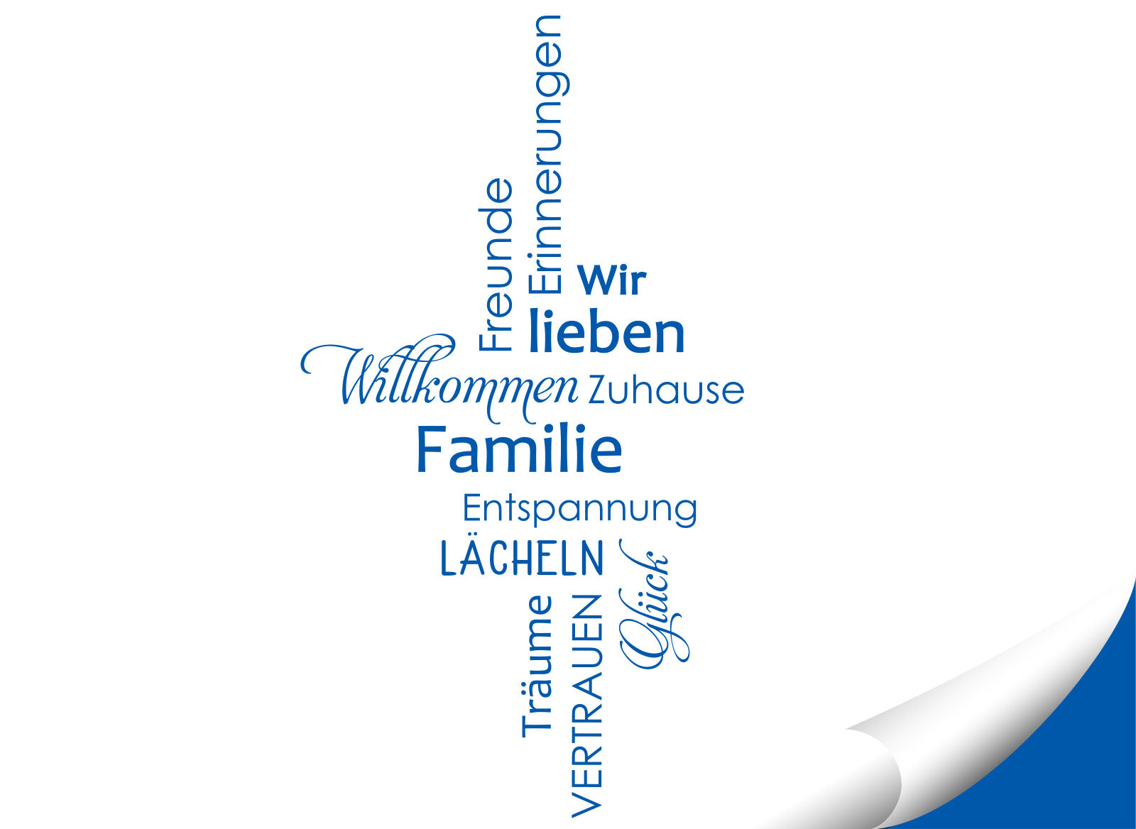 Wandtattoo Spruch Willkommen Zuhause Familie W3483